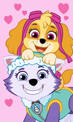 Asciugamano Paw Patrol 30 × 50 cm rosa