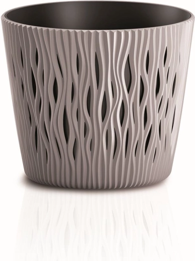Vaso Sandy Round con inserto, moka