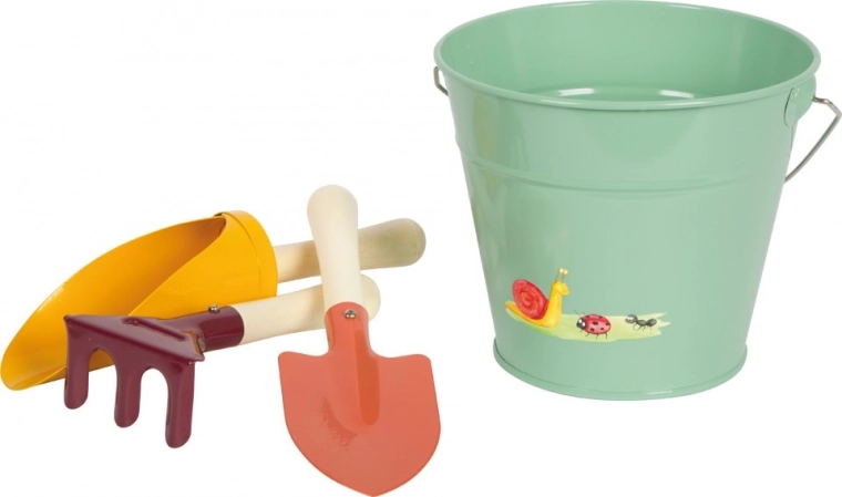 Set di attrezzi da giardinaggio con secchio per bambini Tiny Garden