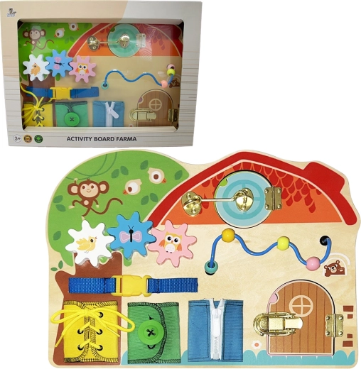 Babu tavola attività in legno Fattoria
