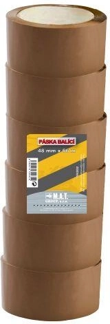 Nastro adesivo da imballaggio 48 × 66 m marrone, set 6 pz