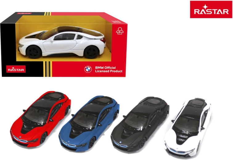 Automobilina in metallo BMW i8 RASTAR 1:43 blu