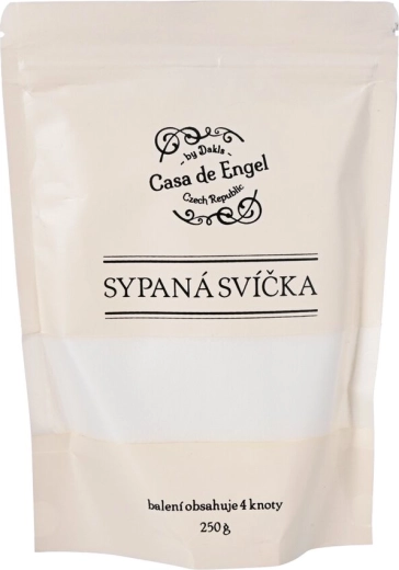 Cera bianca per candele a riempimento 250 g + 4 stoppini
