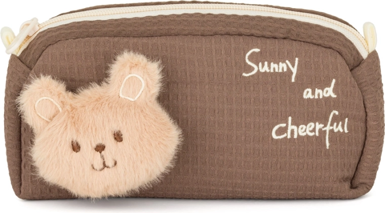 Astuccio per bambini in peluche orsetto marrone