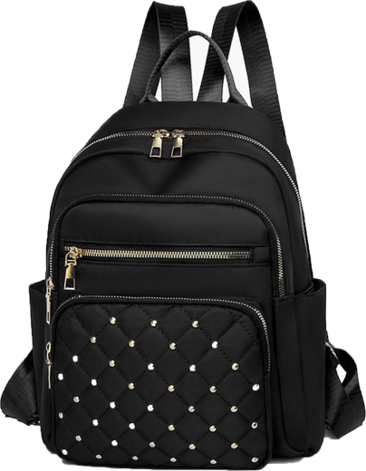 Zaino da donna trapuntato Renew Force A4 con accessori dorati - 1 pezzo