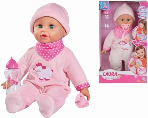 Bambola Laura con biberon e suoni