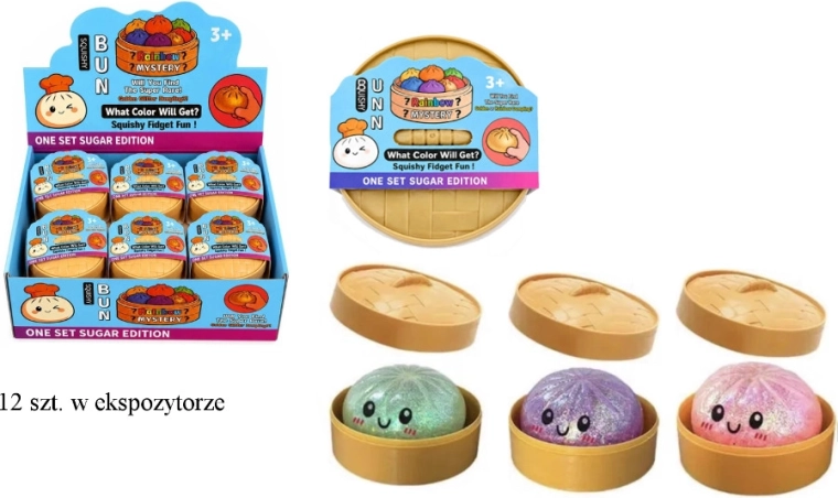Dumpling antistress squishy glitter da schiacciare