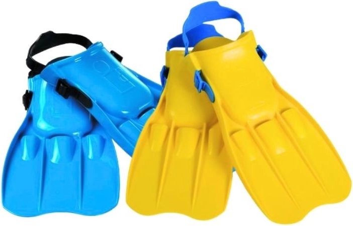 Pinne corte da nuoto per bambini con cinturino regolabile