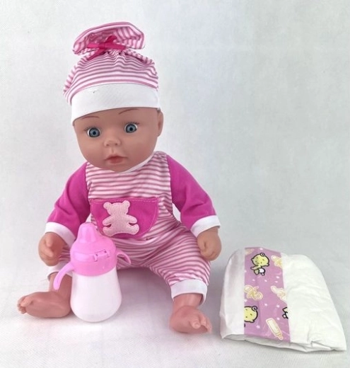 Bambola interattiva 34 cm, beve e fa pipì