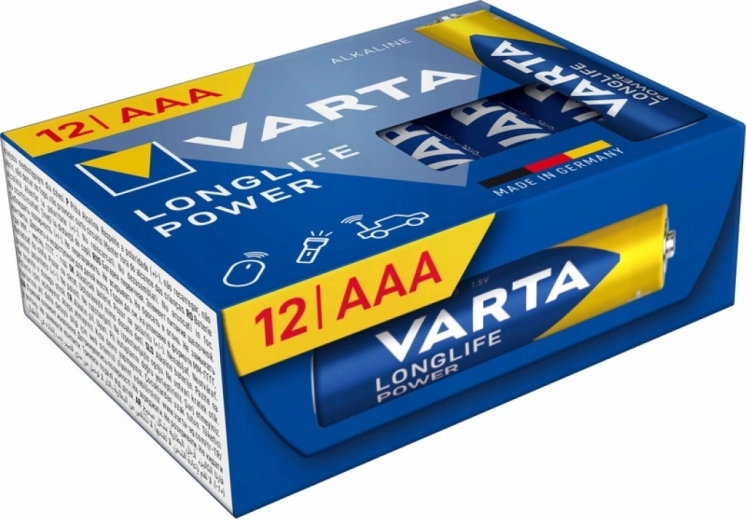 Batterie alcaline AAA VARTA Longlife Power, 12 pz
