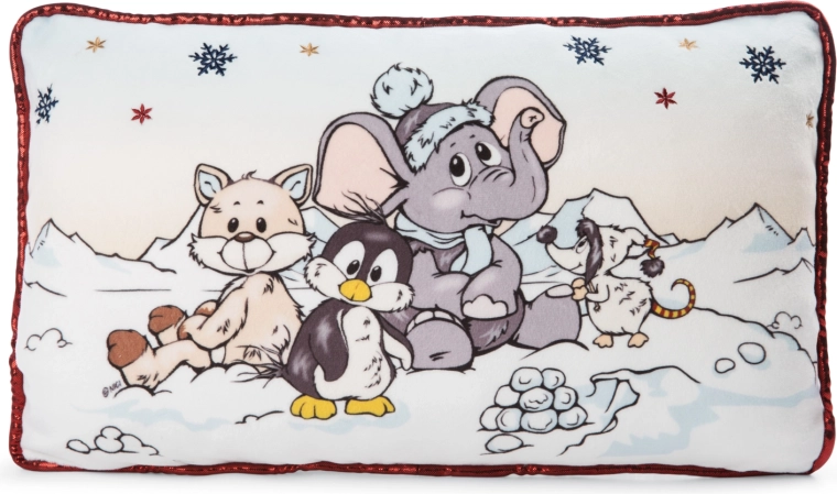 Cuscino NICI con elefante, pinguino e volpe artica 43 × 25 cm