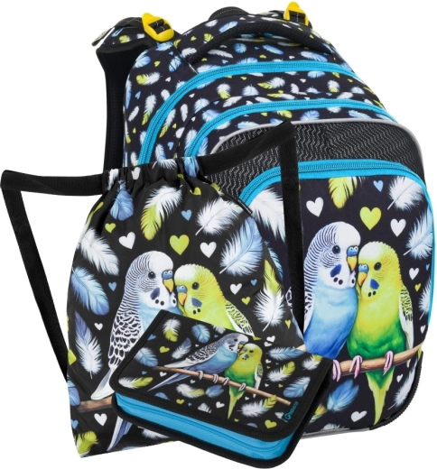 Bagmaster Beta piccolo set scolastico per alunne di prima elementare pappagallo