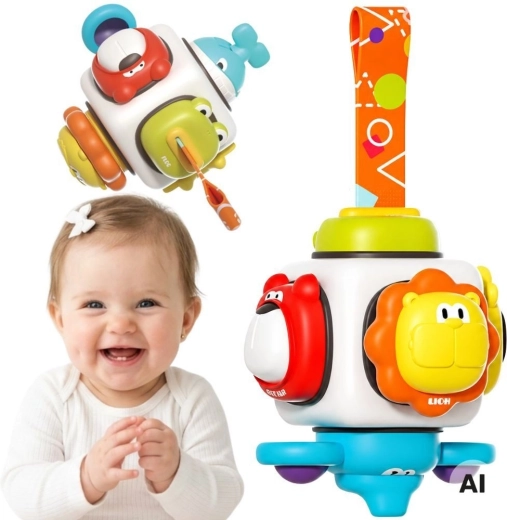 Woopie Baby cubo sensoriale 6 in 1 con animaletti