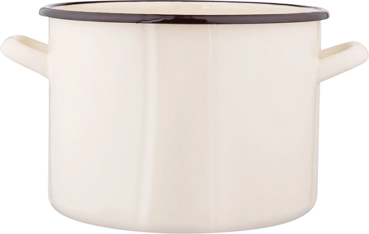 Pentola smaltata Silesia 5,8 l crema 22 cm