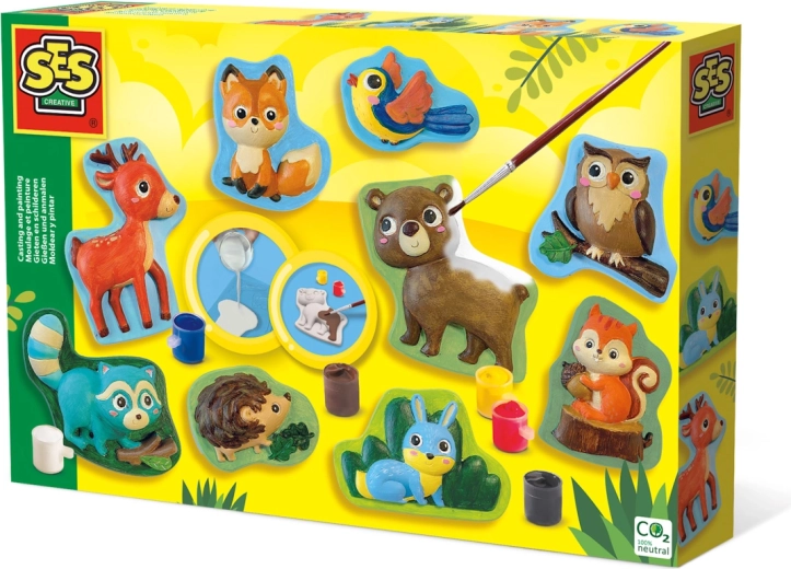 SES colata e pittura di animali del bosco
