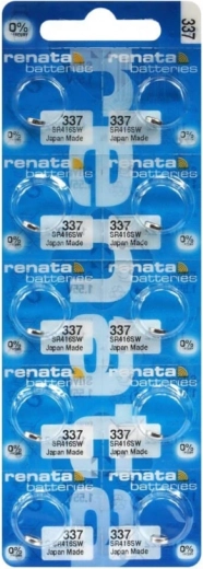 Batteria a bottone RENATA 337 SR416SW 1,55 V, 8,3 mAh – confezione da 10 pz