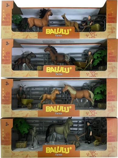 Balulu grande set da gioco con recinto per cavalli, albero e accessori - 1 pezzo
