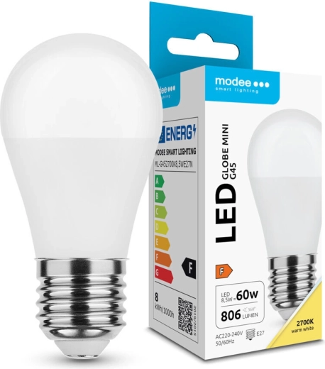 Lampadina LED Modee Globe Mini G45 8,5 W E27 806 lm bianco caldo