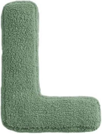 Lettera in peluche Mealini L verde - 1 pezzo