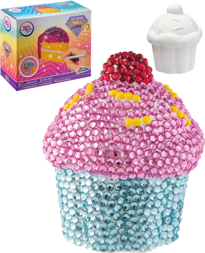 Grafix pittura con diamanti 3D cupcake - 1 pezzo