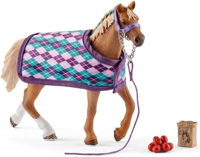 Purosangue inglese con coperta di Schleich