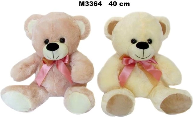 Orsetto di peluche con fiocco 40 cm - 1 pezzo