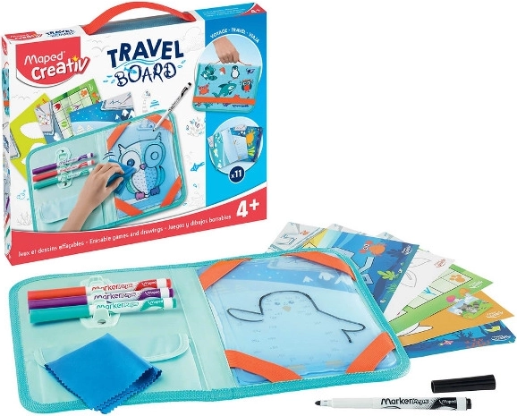 Lavagna trasparente cancellabile a secco MAPED CREATIV con modelli