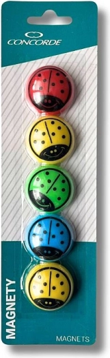 Magneti coccinelle 35 mm, 5 pz