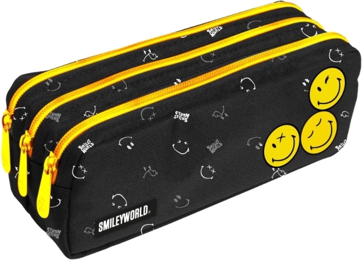 Astuccio scolastico con 3 cerniere SMILEY WORLD