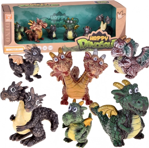 Set di 6 figure di draghi fiabeschi – creature magiche