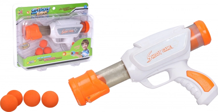 Fucile a pompa con palline di schiuma