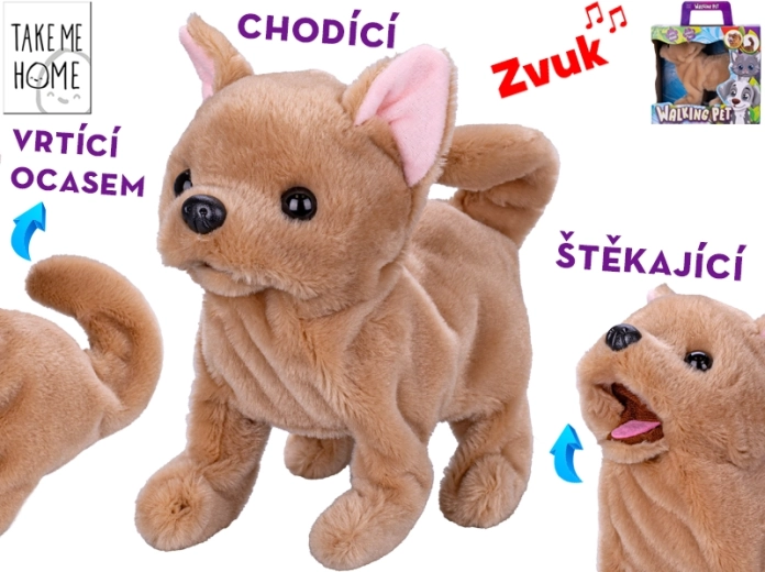 Cagnolino di peluche interattivo 21 cm Take Me Home