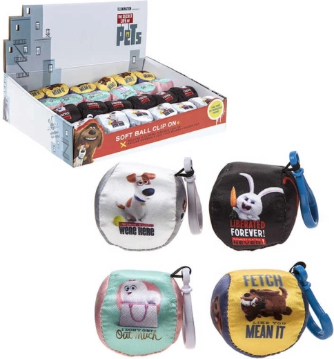 Portachiavi con ciondolo in peluche Pets - Vita da animali 5 cm - 1 pezzo