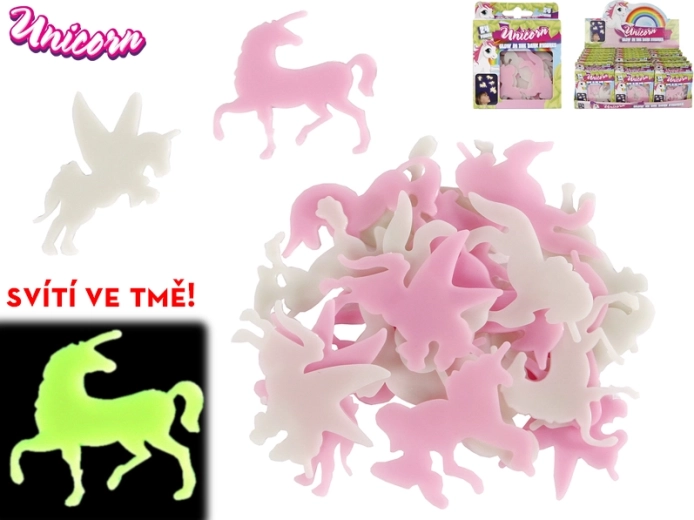 Adesivi luminosi unicorni per la cameretta dei bambini, 24 pz
