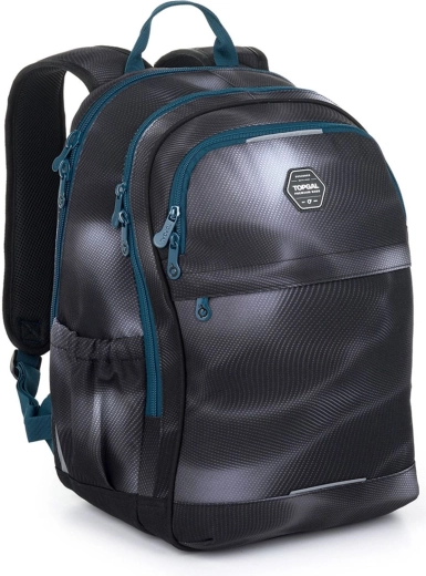 Zaino studentesco Topgal RUBI blu con effetto screziato blu