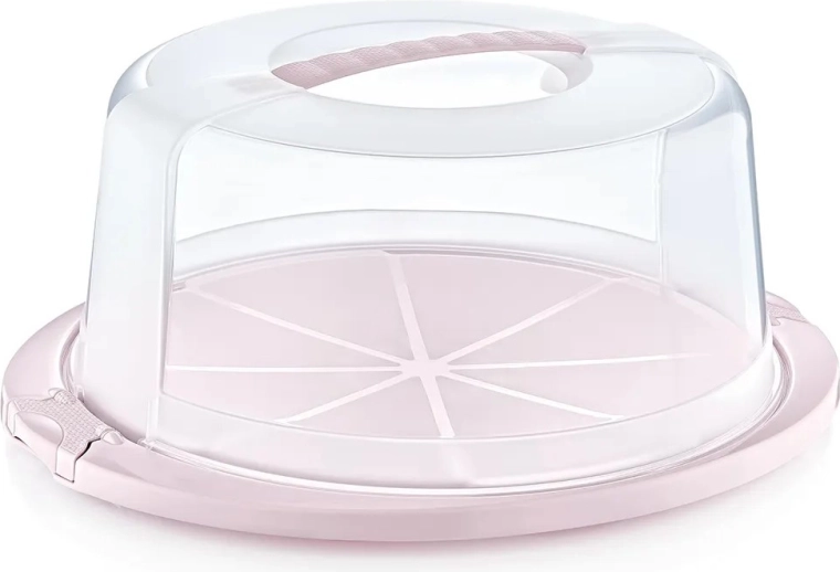Box rotondo per torta Nordic Pink 33,5 × 38 × 17 cm