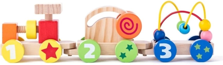 Trenino in legno componibile con vite WOODY