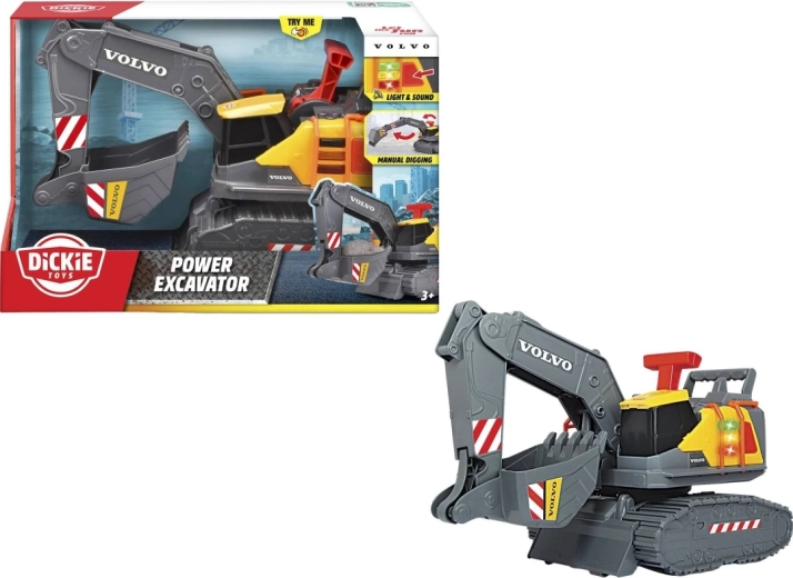 Dickie Toys VOLVO escavatore da cantiere con luci e suoni 30 cm