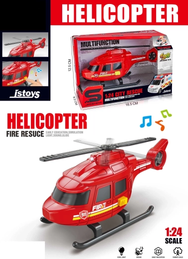 Giocattolo elicottero con effetti luminosi e sonori