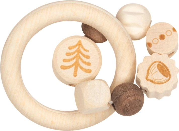 Goki massaggiagengive in legno con sonaglio scoiattolo - 1 pezzo
