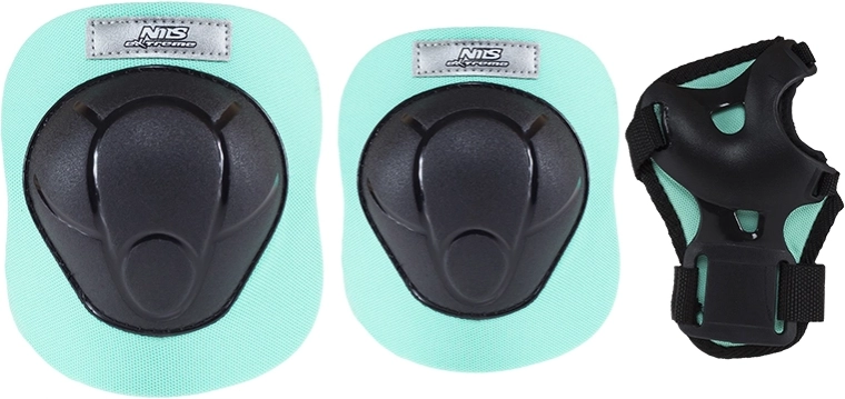Set verde di protezioni per polsi, gomiti e ginocchia Nils Extreme – XS