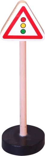 Segnale stradale in legno – Attenzione semaforo