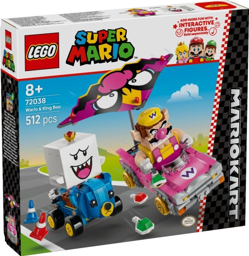 Set da corsa LEGO Super Mario Mario Kart – Wario e Re Boo