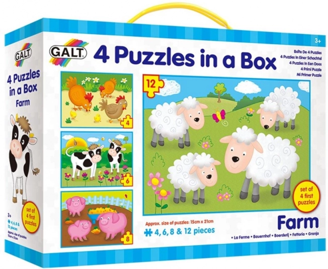 Puzzle animali domestici 4 in 1 per bambini 3+