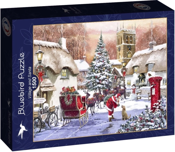 Puzzle Bluebird Babbo Natale in campagna 1500 pezzi