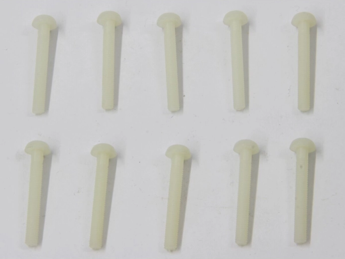 Viti in plastica con testa bombata e impronta a croce M4 × 30 mm, 10 pezzi