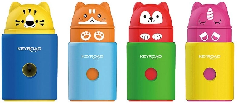 Temperamatite con animaletti con contenitore KEYROAD