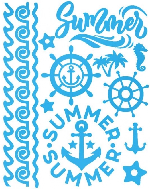 Toppe termoadesive con motivo marinaro – foglio grande 20 × 30 cm