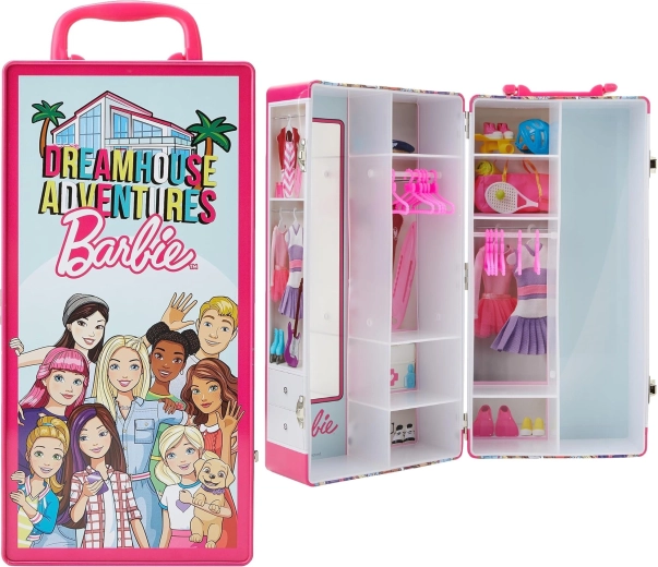Valigetta in metallo Klein Barbie Dreamhouse Adventures come guardaroba