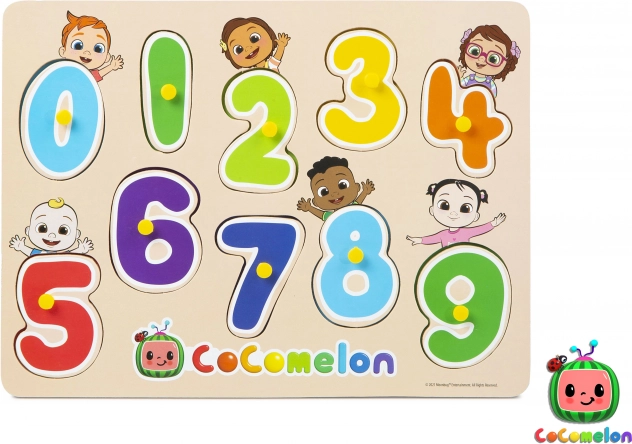 Puzzle in legno con numeri CoComelon